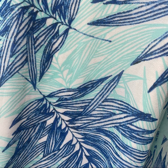 Calvin Klein Blue Chiffon Trapeze Dress Size 6 - Picture 3 of 4